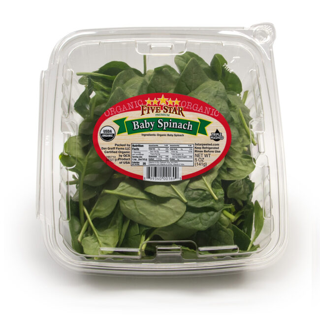 Organic Baby Spinach 5oz